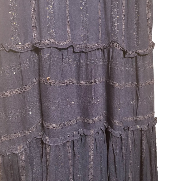 Soft Surroundings NWT Kara Shimmer Cotton Maxi Dress Size M - Picture 7 of 9